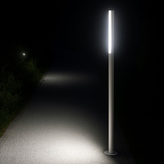 Ondlauce pt tommy lampione da da giardino bianco ip54 90cm led 4000k