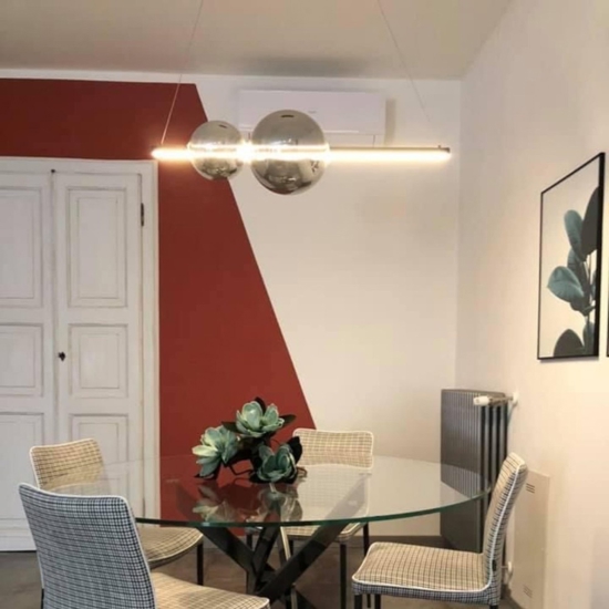 Lampadario ondaluce so fufi nero led 3000k design moderno