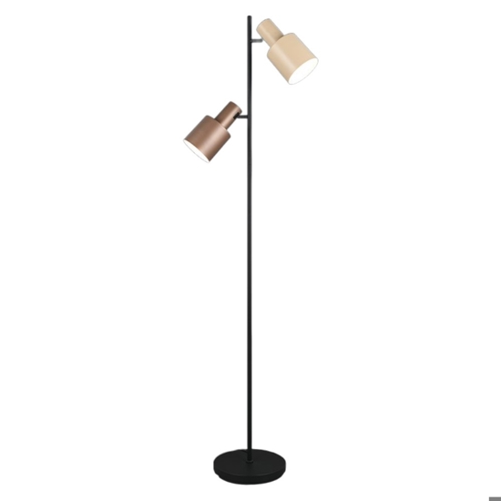 Lampada da terra due luci moderna orientabile multicolor