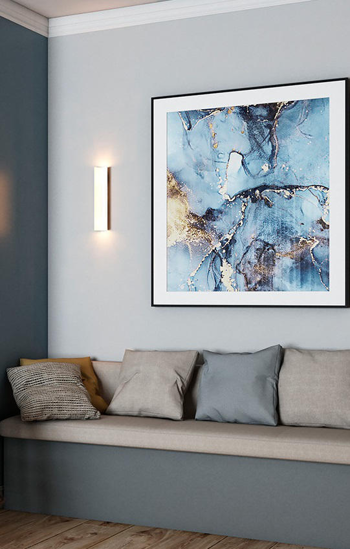 Applique verticale led 12w 3000k bianca moderna