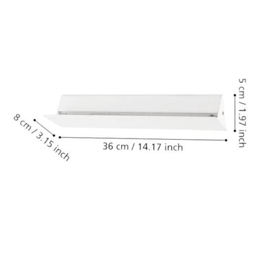 Applique verticale led 12w 3000k bianca moderna