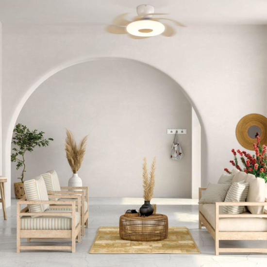 Plafoniera con ventilatore da soffitto con luce led ambienti fino a 13 mq