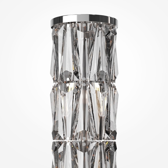 Lampada da terra puntes in cristallo per salotto elegante maytoni
