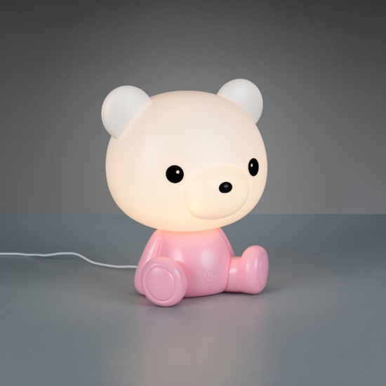 Lampada led da comodino per cameretta bambina rosa led rgb 3000k portatile