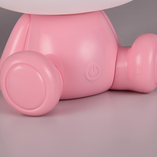 Lampada led da comodino per cameretta bambina rosa led rgb 3000k portatile