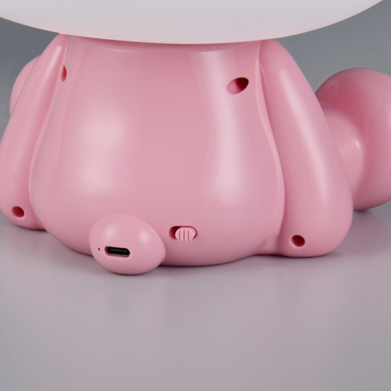 Lampada led da comodino per cameretta bambina rosa led rgb 3000k portatile