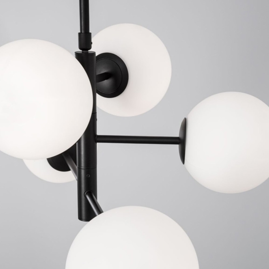 Lampadario design moderno nero per soggiorno