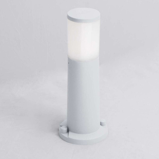 Lampioncino da giardino moderno cilindro bianco 40cm top light loano