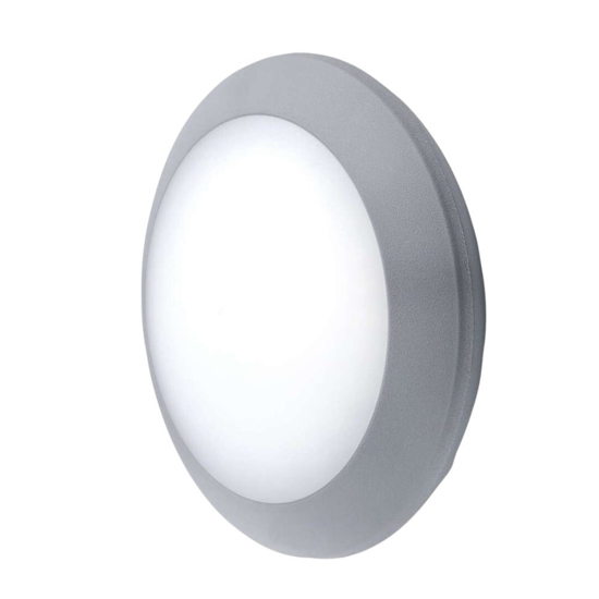 Plafoniera rotonda da esterno top light verona grigia