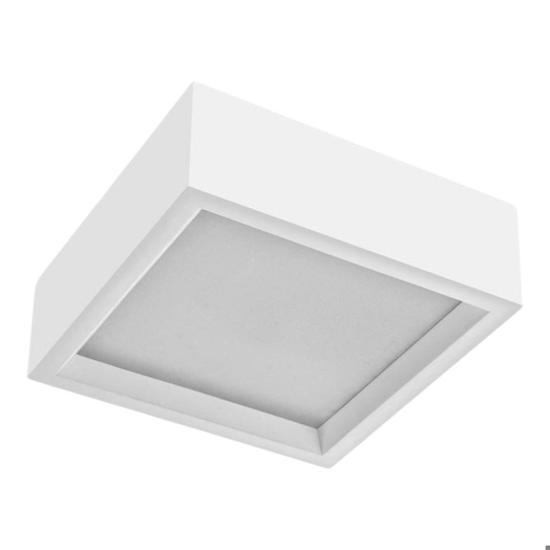 Plafoniera da cucina bianca con diffusore vetro fp