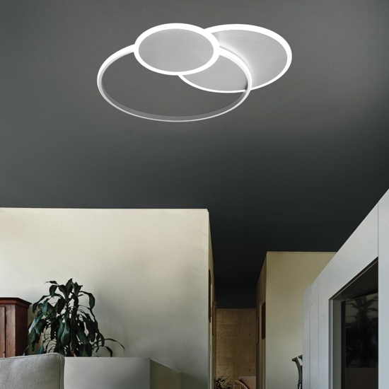 Plafoniera led eclipse vivida bianca 60w 3000k 4000k