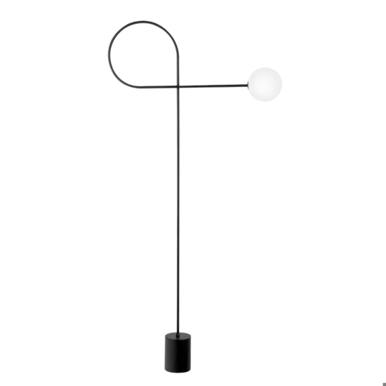 Lampada da terra moderna colore nero minimalista