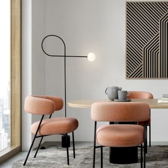 Lampada da terra moderna colore nero minimalista