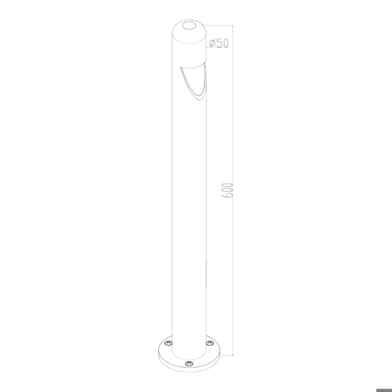 Maytoni lampione moderno hagen per esterni led 5w 3000k grafite