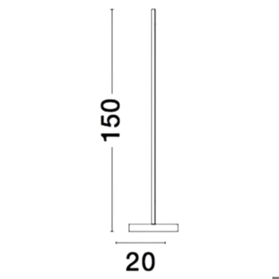 Lampada da terra moderna led 3000k per salotto minimale