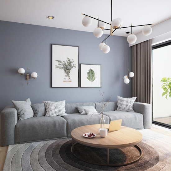 Lampadario oro nero contemporaneo per soggiorno salotto maytoni nostalgia