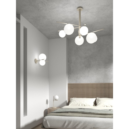 Lampadario moderno boomerang tortora top light