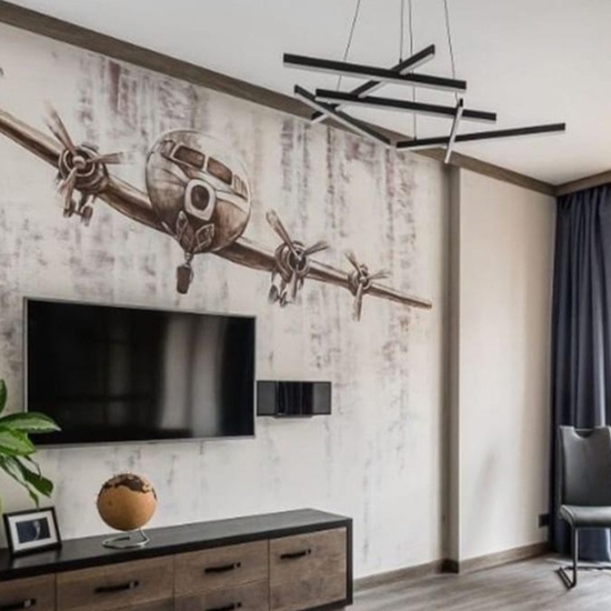 Maytoni lampadario line tagli di luce moderno led 75w 3000k nero per soggiorno