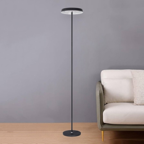 Lampada da terra moderna led 3000k nera h170 cm