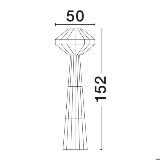 Lampada da terra rustica corda naturale intrecciata