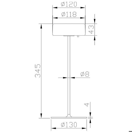 Lampada da tavolo portatile maytoni bianca led da 2200k a 4000k per esterno