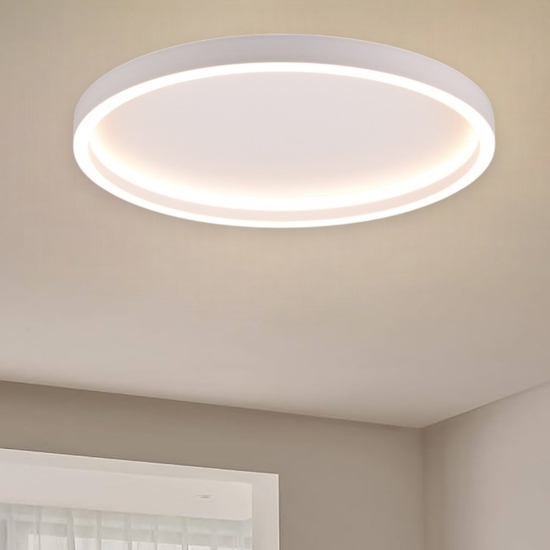 Plafoniera moderna bianca led 3000k minimalista