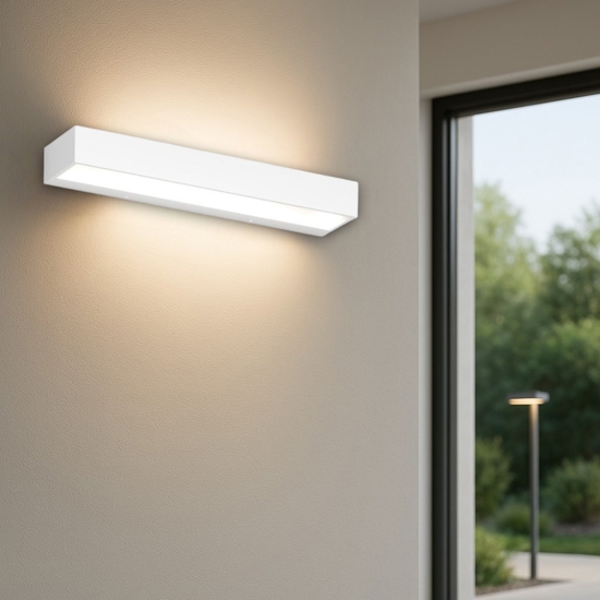 Applique moderna da parete bianca led 18w 3000k 4000k top light bios