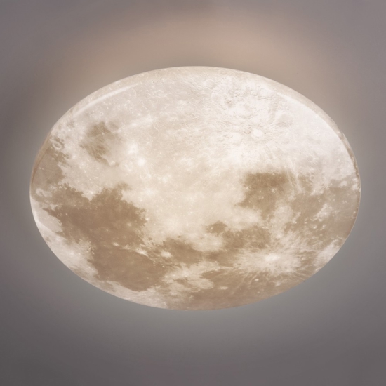 Plafoniera per cameretta luna led 3000k ip44 moderna