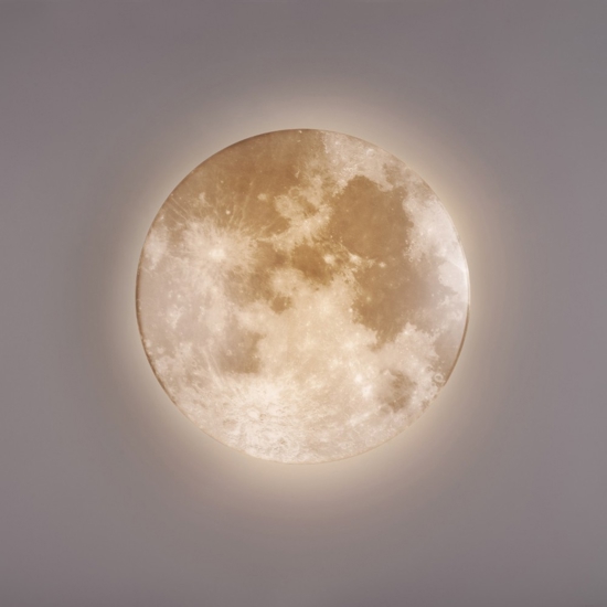 Plafoniera per cameretta luna led 3000k ip44 moderna