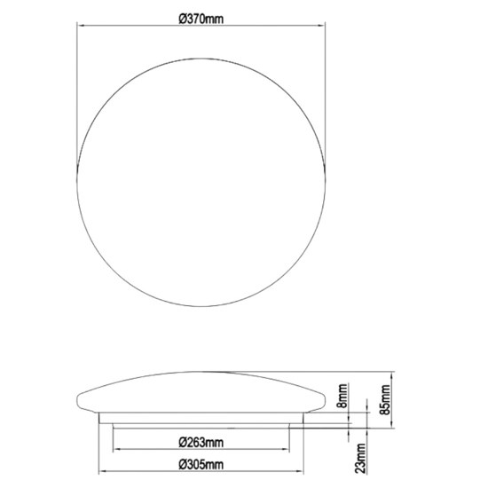 Plafoniera da bagno luna led 3000k ip44 moderna