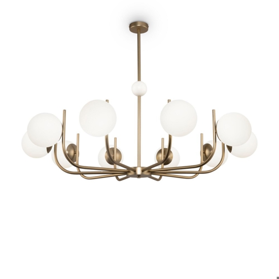 Lampadario per salotto contemporaneo oro ottone