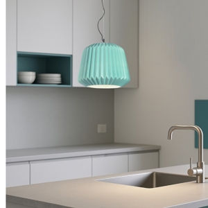 Ondaluce so plumcake sospensione moderna ceramica turchese design per ingresso