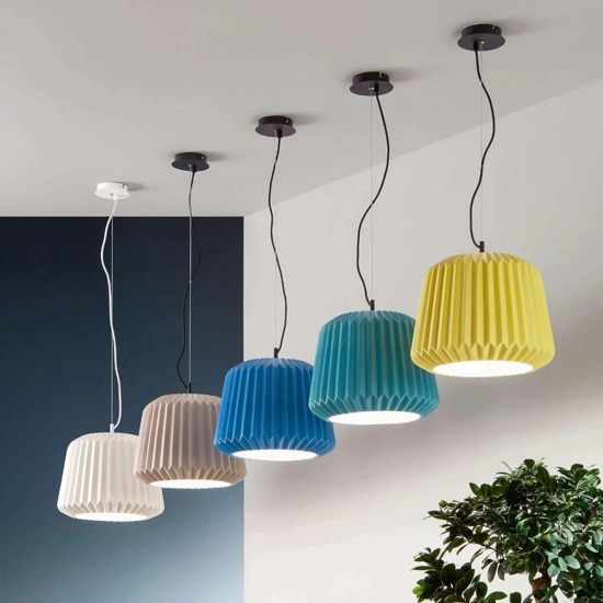 Ondaluce so plumcake sospensione moderna ceramica turchese design per ingresso