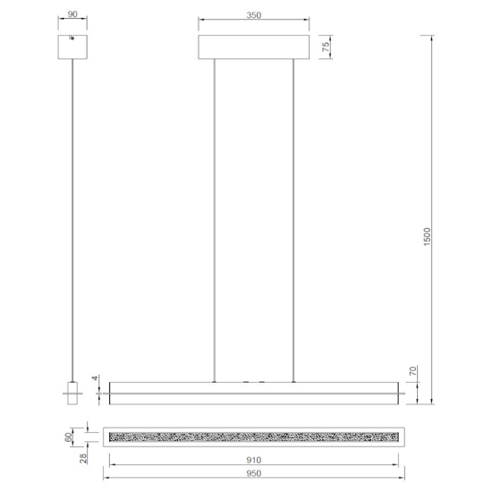Lampadario per cucina nichel led 2700k a 5000k