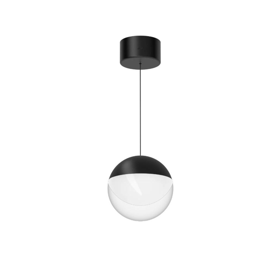 Lampada a sospensione sfera nera led 7w 3000k rossini linea light