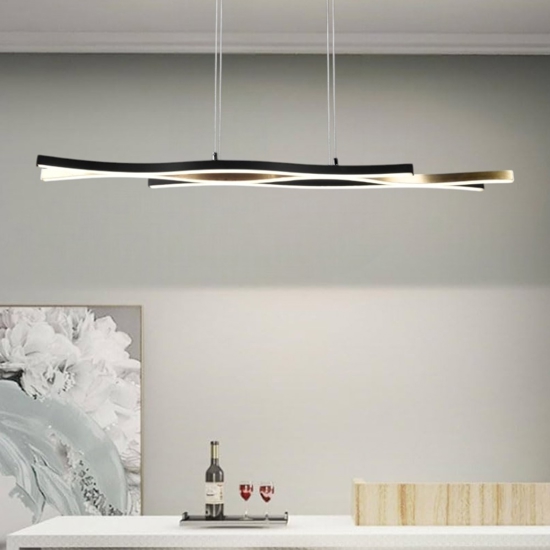 Lampadario per cucine moderne led da 2300k a 4000k colore oro
