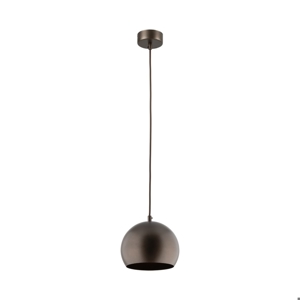 Visualizza i dettagli per Lampada a sospensione per cucina a cupola marrone 17 cm cavi regolabili Lampada a sospensione per cucina a cupola marrone 17 cm cavi regolabili