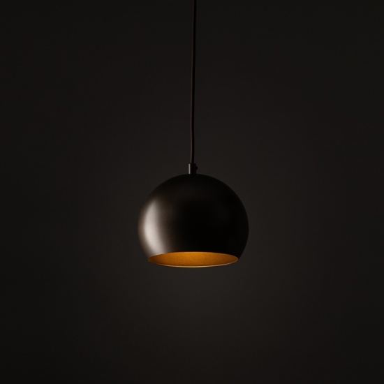 Lampada a sospensione per  cucina a cupola marrone 17 cm cavi regolabili