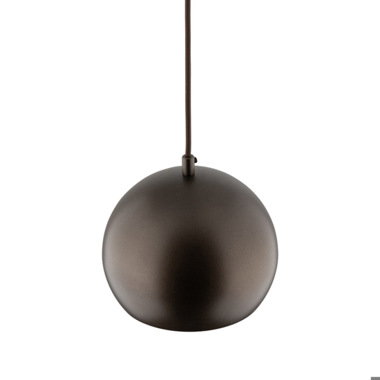 Lampada a sospensione per  cucina a cupola marrone 17 cm cavi regolabili