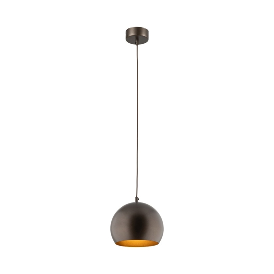Lampada a sospensione per  cucina a cupola marrone 17 cm cavi regolabili