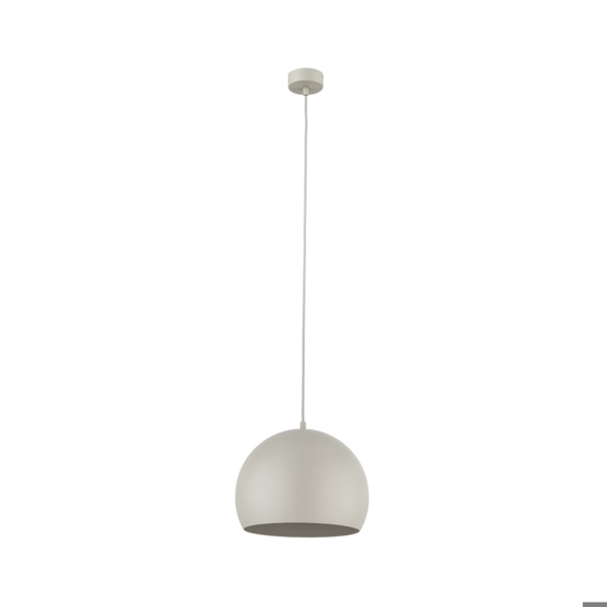 Lampadario per tavolo da cucina a cupola beige 27 cm cavi regolabili
