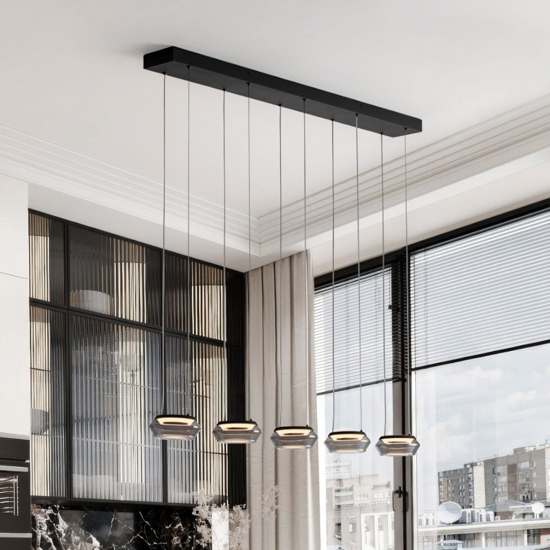 Lampadario per tavolo da cucina led 3000k sfere di vetro