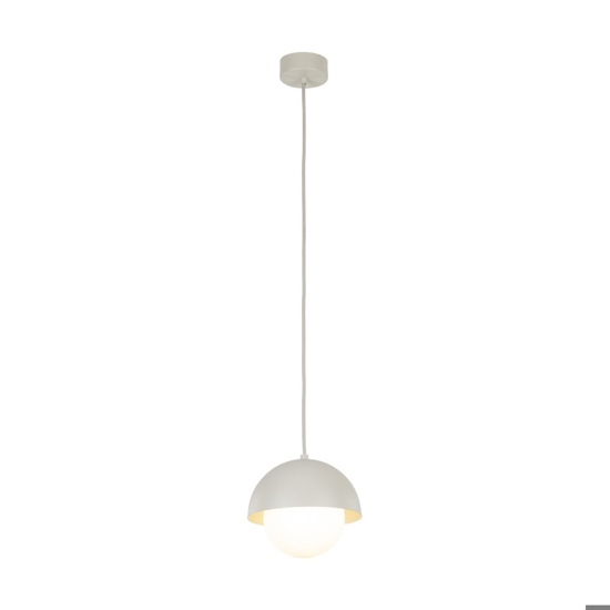 Lampada a sospensione per isola penisola cucina beige a cupola 17 cm cavi regolabili