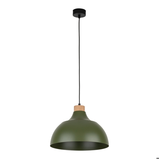 Lampadario per cucina moderna verde a cupola 34 cm