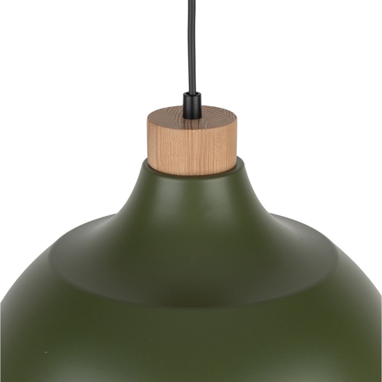 Lampadario per cucina moderna verde a cupola 34 cm