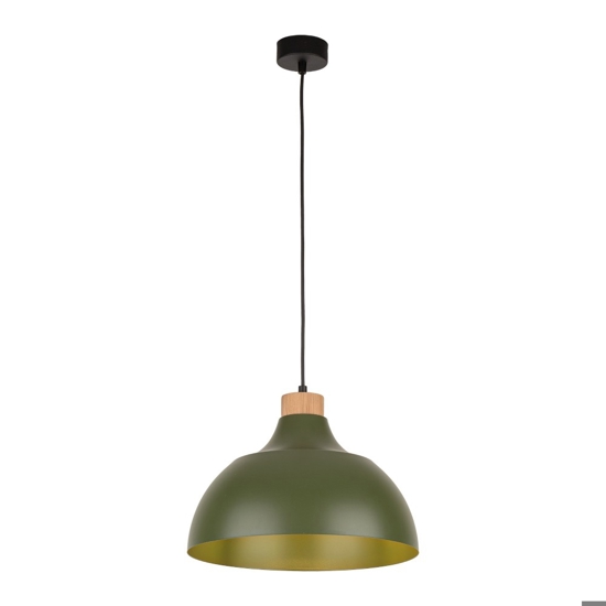 Lampadario per cucina moderna verde a cupola 34 cm