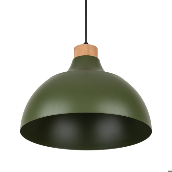 Lampadario per cucina moderna verde a cupola 34 cm