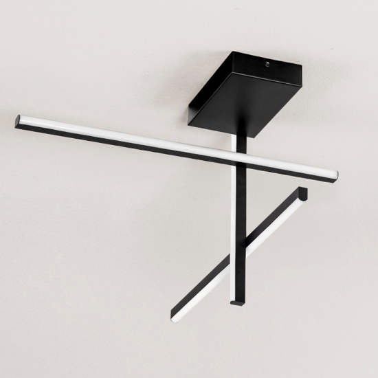 Plafoniera design moderno led 3200k nera dimmerabile
