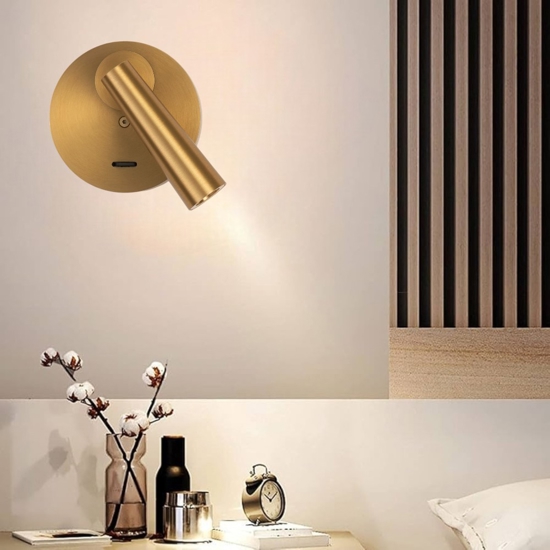 Applique camera da letto led 3000k moderno per comodino