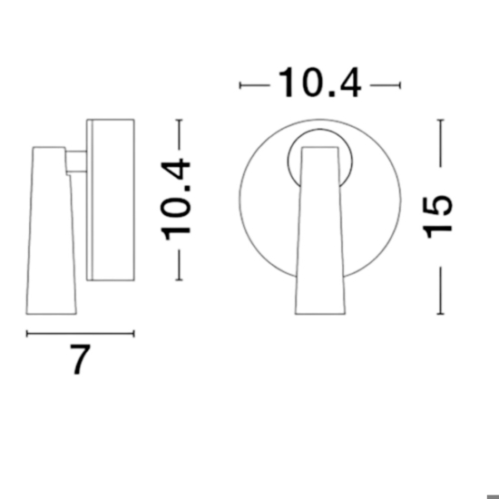 Applique camera da letto led 3000k moderno per comodino